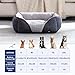 JOEJOY Hundebett Mittelgroße Hunde, Hundekorb Waschbar, Flauschig HundeköRbchen, rutschfest Hundebetten, PlüSch Hundesofa für Hunde und Katzen, 76×61×23 cm