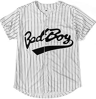 Bad Boy 10 Baseball Jersey, 90s Hip Hop Men Clothing for Birthday Party