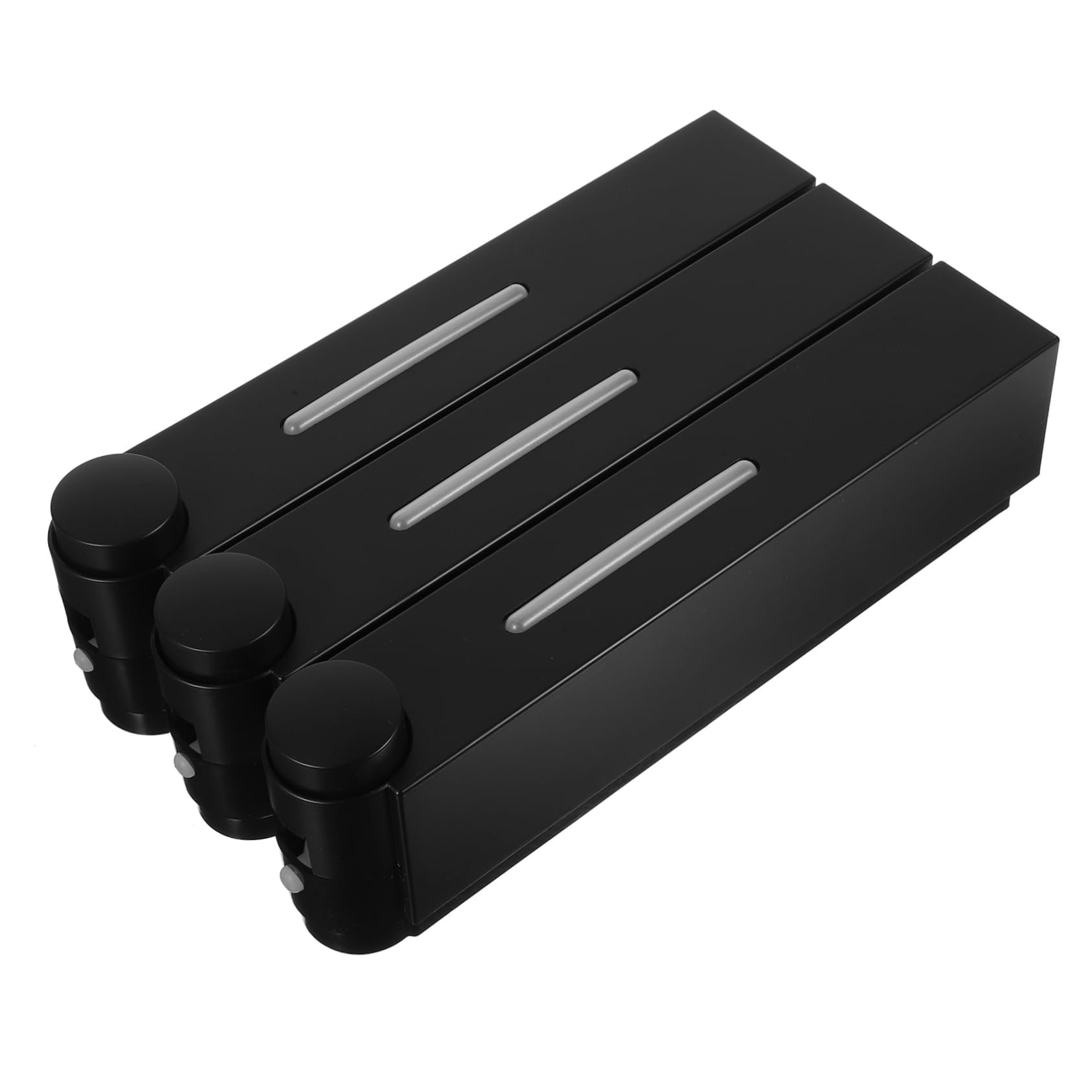 Dispenser da Muro per Doccia a 3 Scomparti in Abs e Pvc Nero, Design a Tenuta Stagna, Pratico per Shampoo, Balsamo e Detergente Liquido, per Bagno