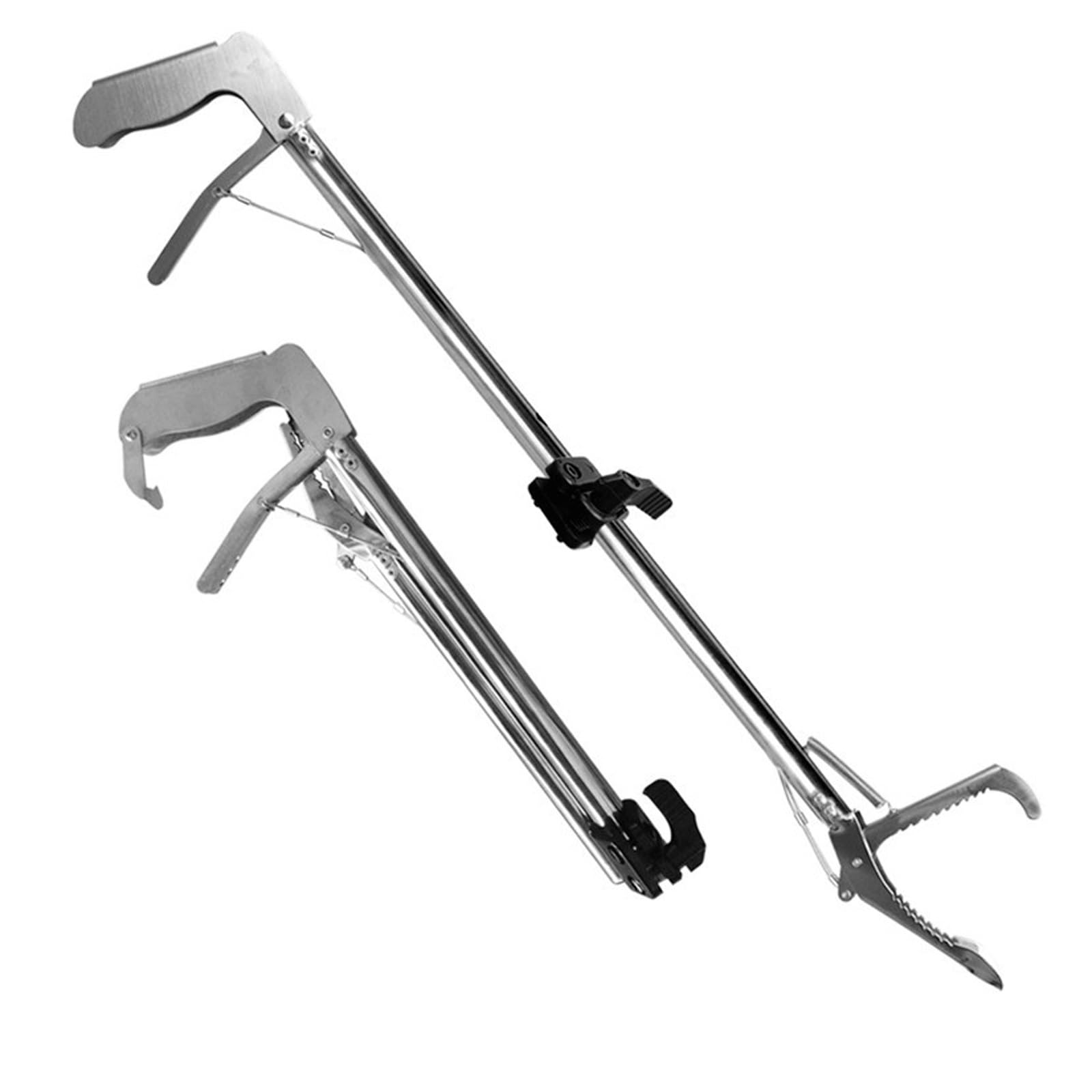 Pinzas De Serpiente para Reptiles De Acero Inoxidable Dentado Ancho De La Mandíbula De Reptil De Serpiente,Pinzas De Serpiente, Agarrador Plegable (Size : 1.2M)