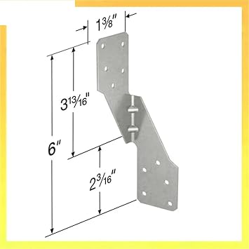 Hurricane Ties 25Pcs Hurricane Tie Hick Galvanized Straps Strong Brackets Trusses/Rafters Ties for Wood for Rafters Roof Shed Bracing