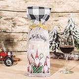 ♥ Tischdekoration: Unsere Weihnachtsweinflaschenhülle ist ein sehr süßes Weihnachtsdisplay für Weinflaschen. Sie können Ihre Weinflaschen damit abdecken, dann Weine auf den Tisch legen, Ihr Abendessen mit Weihnachtsstimmung füllen, Ihrem Zuhause mehr festliche Atmosphäre verleihen. Partydekoration zu Weihnachten