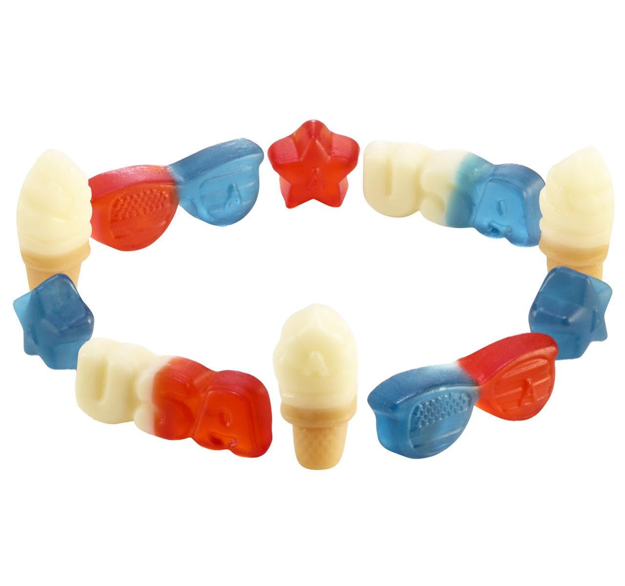 Abanese U.S. of Yay Gummies - Red, White & Blue USA Themed Gummy Candies - 4th Of July Candy - 40oz Bag thumbnail 2