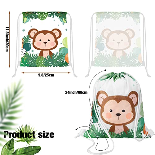18 Pack Safari Kids Drawstring Bags Safari Goodie Bags Party Favors Bags Party Treat Bags Jungle Animals Party Favor Bagsor Girls Boys Birthday Party Baby Shower, 9.8 X 11.8 Inch (Safari Theme) #TOP2