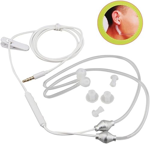 Miniatura 7 de RICH Auriculares estéreo para oído, tubo de aire, antiradiación, auriculares estéreo con aislamiento de ruido antiradiación con micrófono para