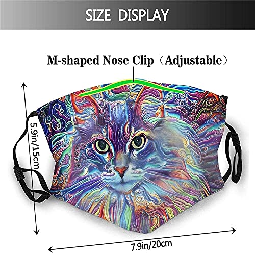 PPFINE Cat face Mask Women Lovely Cloth Face Mask Mens Mask Washables Reusable Funny Adults Mask - Image 3