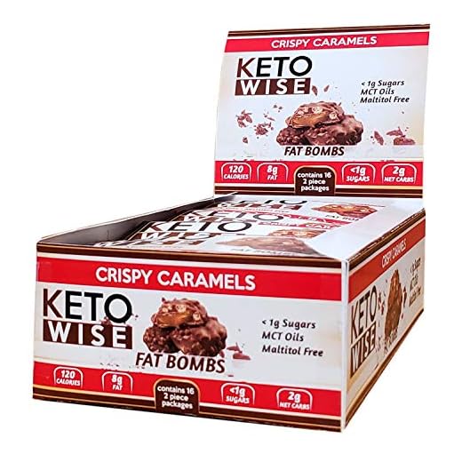Keto Almond Joy Fat Bombs: Your New Sweet Obsession That Crushes Cravings in One Bite Keto Wise Fat Bombs - Crispy Caramels - 16 packs 32g each