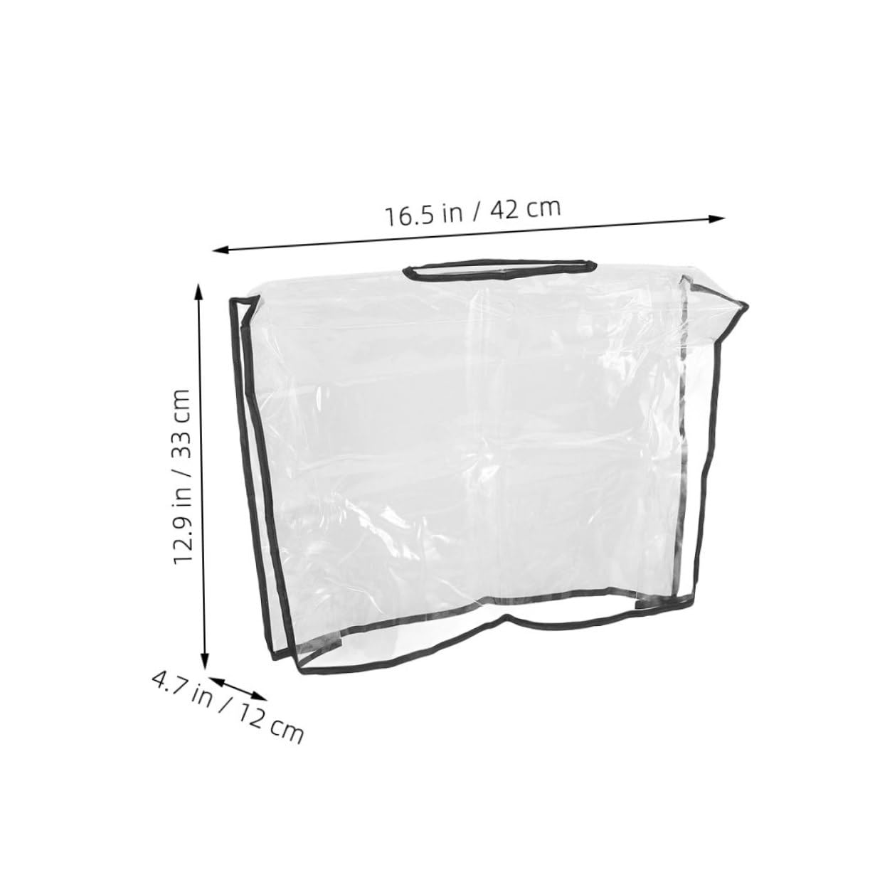 Funda Transparente para Lluvia de Bolso PVC 2 Piezas Cuadrada | 42 X 33x12cm, para Viajes y Senderismo, Superficie Lisa Diseño Práctico