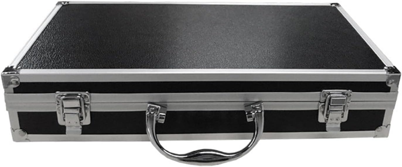 Portable Microphone Carrying Case for Sound Card, Aluminum Box with Sponge Compartment, for Professional Recording and Live Performances, Suitable for Musicians and Br