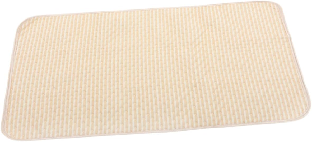 Washable Reusable Rabbit Pee Pad Highly Absorbent Guinea Pig Cage Mat Soft Animal Bedding Light Stripes for Dogs and Pets