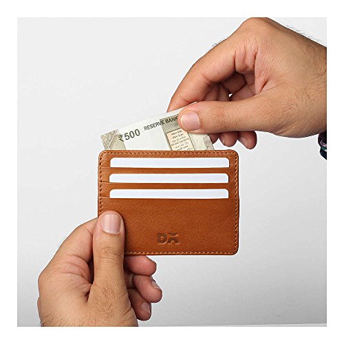 DailyObjects Slim Skinny Fit Card Wallet for Men and Women | Genuine Leather | Credit/Debit Card Holder | 3 Slots for Cash, Card & IDs | Stylish Pocket Purse | Money Organiser 6 51TL7y3uLqL
