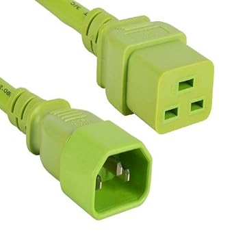 SANOXY 8ft 14 AWG 15A 250V Power Cord IEC320 C14 to IEC320 C19, Green
