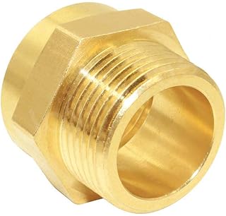 Joywayus Brass Fitting 1" G Thread Female×1" NPT Thread Male Brass Pipe Fitting Adapter