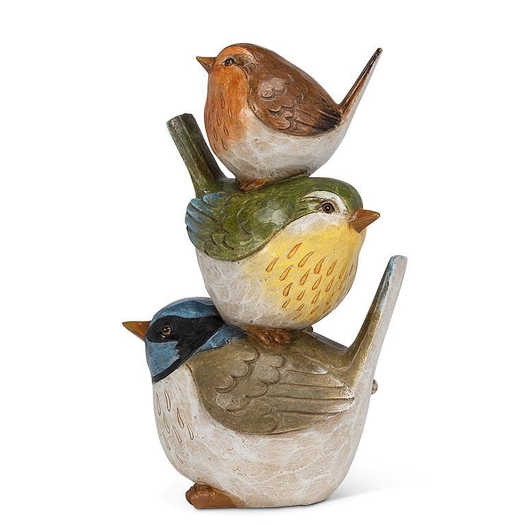 Abbott Collection Large Stacked Birds Figurine Statue (10" Tall)