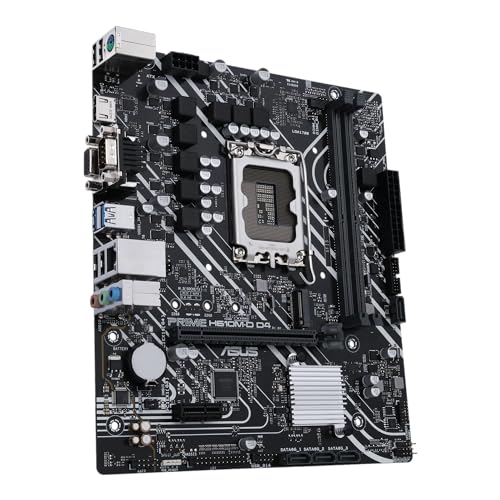 PRIME H610M-D D4 Scheda Madre mATX, Intel H610, LGA1700, DDR4, PCI 4.0, Realtek 1Gb Ethernet, Realtek 7.1 Surround, 1xM.2, 4xSATA 6GB/s, USB 3.2 Gen 1, Armoury Crate, Nero - Scheda madre - Immagine 3