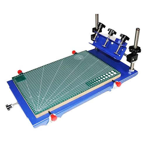 TECHTONGDA 3D Screen Printing Machine Micro-Registration Silk Screen Printing Press for PCB Metal Plate Glass Single Color Screen Printer 17.5x11.5 Inch