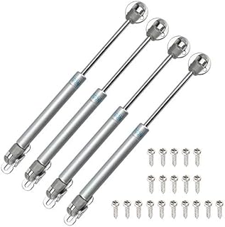 KBNIAN 4 Pcs Lid Stay Soft Close Hinge Hydraulic Gas Struts 10 inch Universal Gas Spring Lift Support Struts Pneumatic Cabinet Door Lift 100N for Furniture Cupboard Trap Door Toy Box ( Loading 10kg)