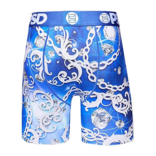PSD Men's Blu Sterling Boxer Briefs, Blue, L4