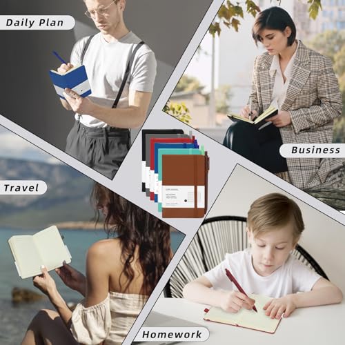 Carnet de poche A6 avec stylo Coopay lot de 6 bloc-notes couverture rigide - 7