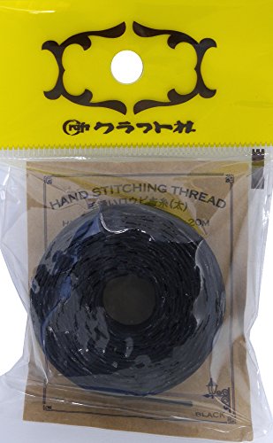 クラフト社 革工具 手縫いロウビキ糸 太 黒 8615-03の商品画像（Amazon）