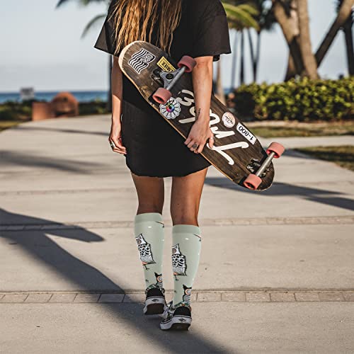 Compression Socks for Women Animal Knee High Stockings for Running Sports Travel Long Flights4