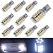 AUTOUS90 10 x RV Trailer T10 921 194 168 2825 42-SMD 12V Backup Reverse LED Pur White Lights Bulbs