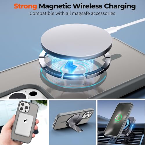 Image of AIBEX Back Cover Case for iPhone 13 Pro | Slim Case with Wireless Charging Support | Anti-Scratch, Shockproof, Anti-Fingerprint & Lightweight Military-Grade Protective Cover - Grey