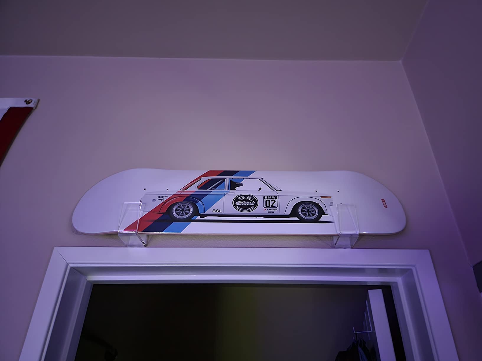 Supporto Parete Per Snowboard - Staffe Acriliche Trasparenti, 2 Pezzi - Foto 2