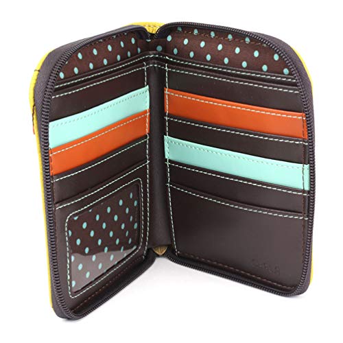 Image of CHALA Zip Around Wallet, Wristlet, 8 Credit Card Slots, Sturdy Pu Leather