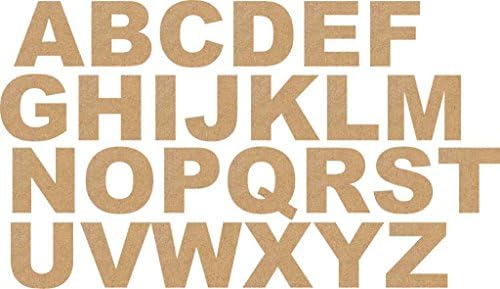 American Elm Wooden Craft Plain Laser Cut Wooden Upper/Capital Case Alphabets/Letters (2 Sets)