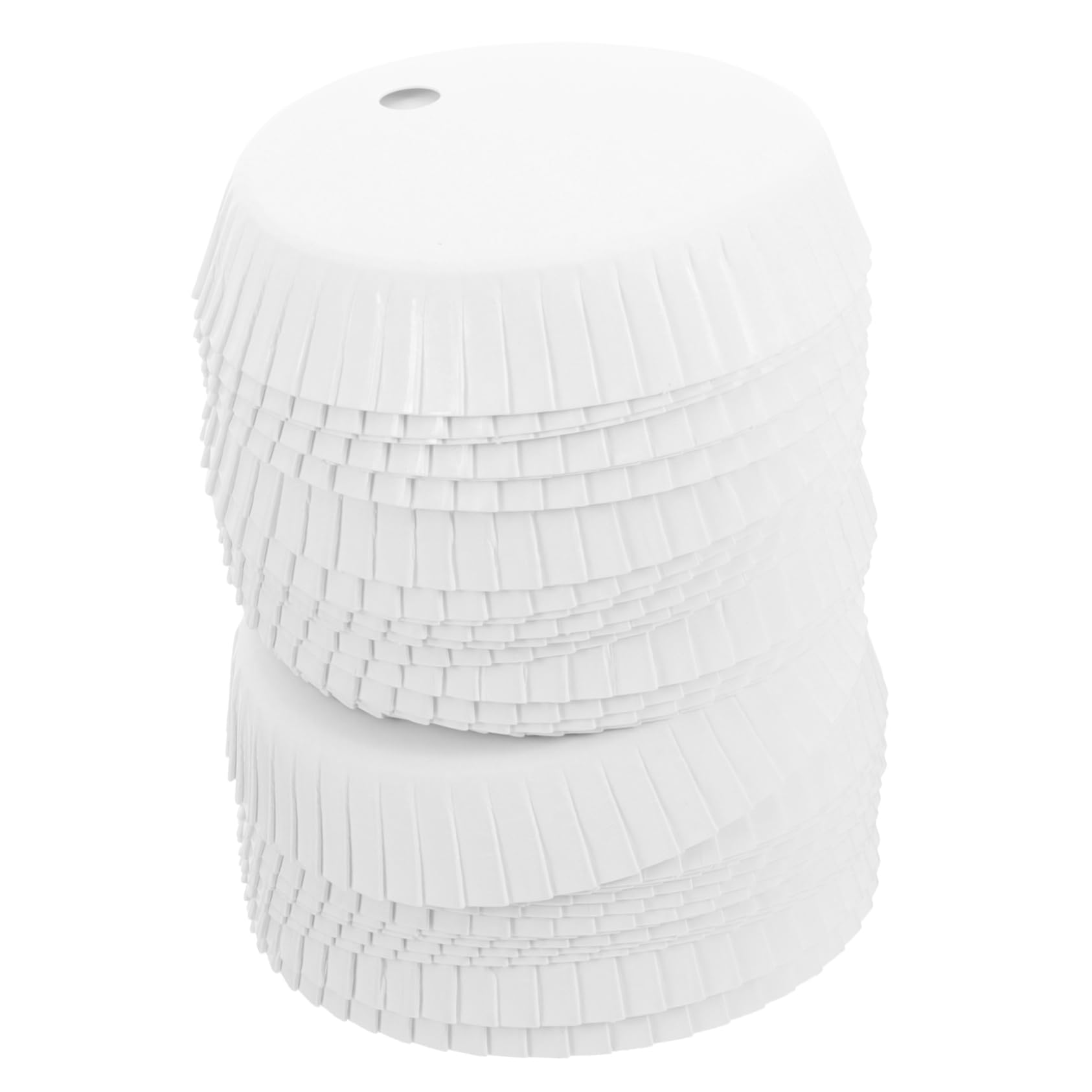 IWOWHERO Disposal Cup Lids 100pcs Paper Cup Covers Hole Suitable for Hotel Restaurant Cafe Practical