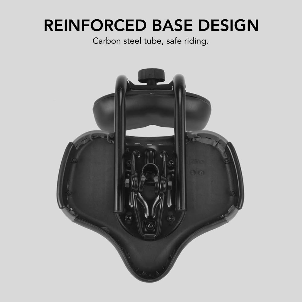 Siège De Vélo Confortable Avec Dossier Hanzete - Siège Large Pour Homme/Femme, Réglable 23-33cm, Idéal Pour Vélos Électriques, Tricycles Et Vélos D'Appartement