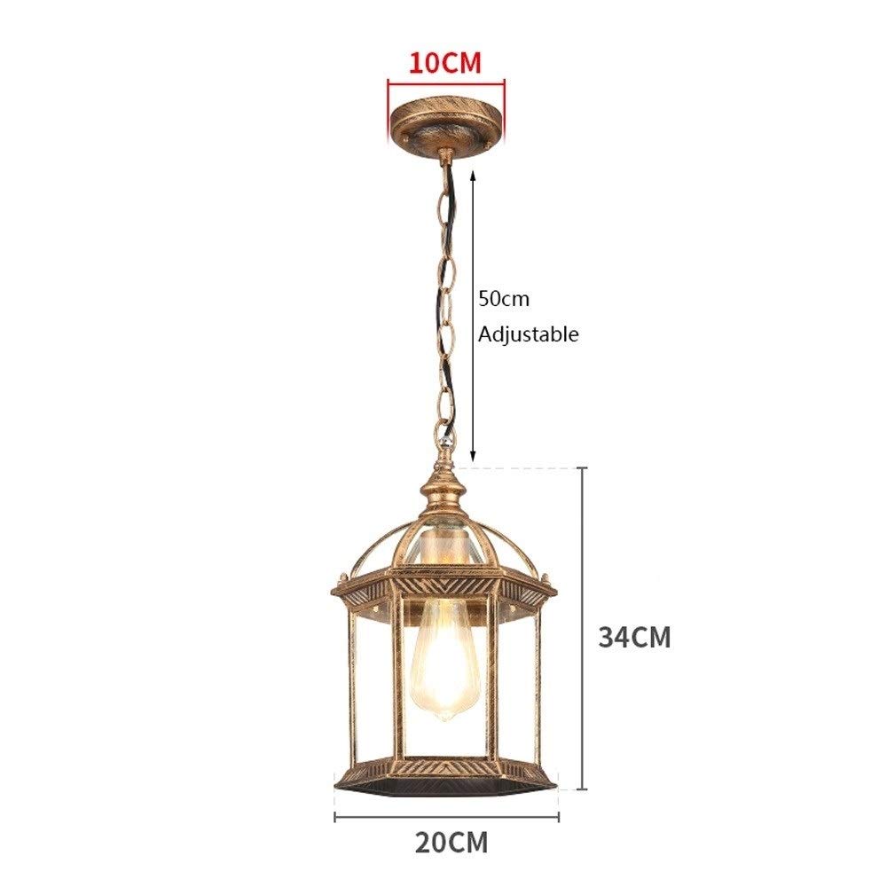 Outdoor Ip54 Ip54 Affronta a Soffitto a Sospensivillaggio Regolabile in Alluminio Regolabile in Alluminio Appeso Light Creative Gazebo Courtyard Garden Exterior Lampadario E27 Durevole