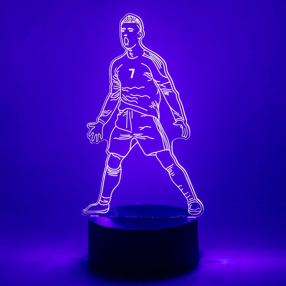 EXIGENT 3D LED Light Brazil Soccer Lamp Acrylic Illusion Night Flashing Cool (SoccerLamp_BRZL) - Image 7