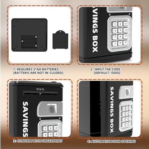 Coffre électronique à code et boîte forte sécurisée pour argent - 3