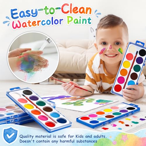 Peinture aquarelle lavable cadeau idéal pour fêtes et prix de classe de 36 - 5