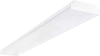 ANTLUX 4FT LED Wraparound Light 40W LED Garage Shop Lights، 40W 4400LM، 4000K، 4 Foot Wrap Around Fixture، 48 Inch Linear Strip Flush Mount Office Ceiling Light، 128W Florescent Tube
