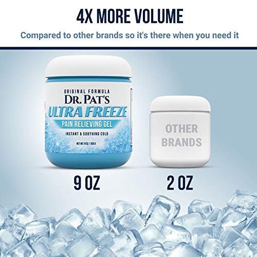 Dr Pat's Ultra Freeze Pain Relief Cream -  Muscle Rubgel For Arthritis, Neuropathy, Foot And Joint - Cooling Sports Massage For Back, Shoulder And Knee - Topical Analgesic Menthol For Neck And Body #TOP5