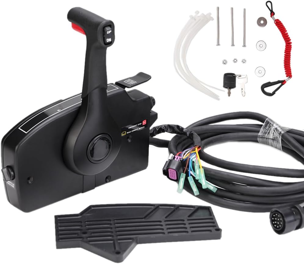 Yingda 881170A13 for Mercury Remote Control Box, Side Mount (Power Trim) with 14Pin 16.5FT Wire Harness Outboard part