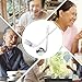 Happyyami 2sets Curved Fork and Angled Spoon for Elderly Care Left-Handed Adaptive Tableware Comfortable Elbow Handles Easy Use Utensils for Self-Feeding Patients