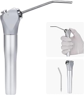 Dental 3 Way Syringe Triple Air Water Spray Syringe with 2 Metal Alloy Tips Tube Nozzles (1 Set)