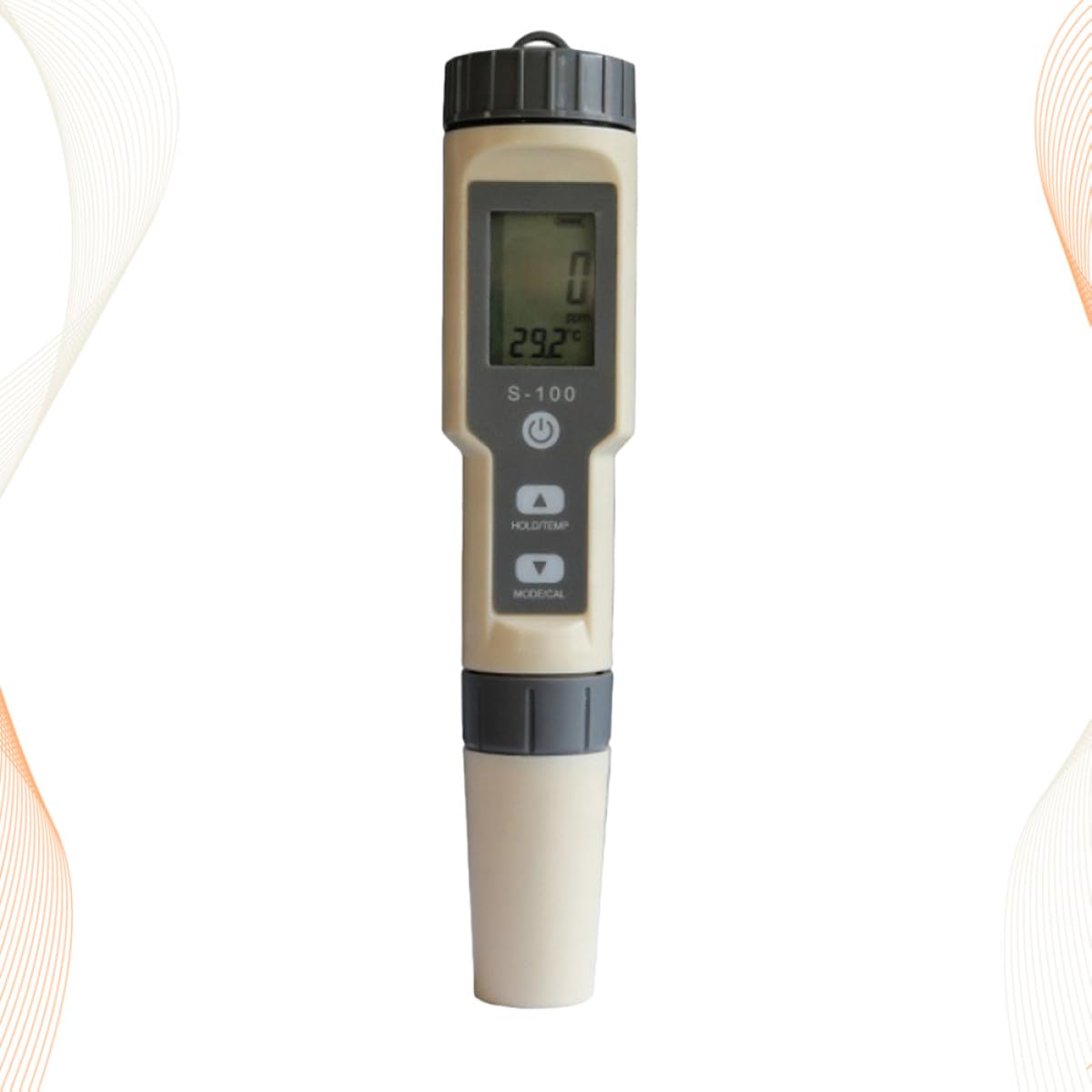 Veemoon Penna Multifunzione Tester qualità Acqua Misuratore Salinità e Idrometro Automatico Grigio Chiaro per Acquari Marini e Ambienti Acquatici
