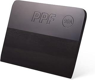 FOSHIO PPF Squeegee for Vinyl, Black 90A Hardness Medium Size Anti-Scratch TPU Rubber Squeegee Window Tint Squeegee for Paint Protection Film, Car Window Tinting, Window Cleaning