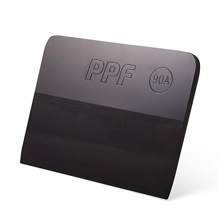 FOSHIO PPF Squeegee for Vinyl, Black 90A Hardness Medium Size Anti-Scratch TPU Rubber Squeegee Window Tint Squeegee for Paint Protection Film, Car Window Tinting, Window Cleaning