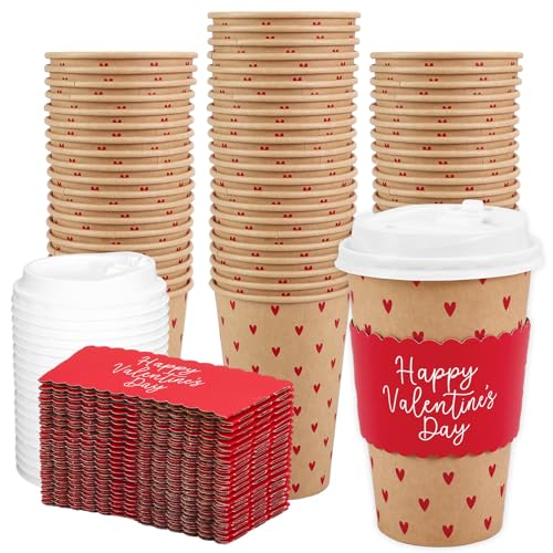 Whaline Happy Valentine’s Day Kraft Cups