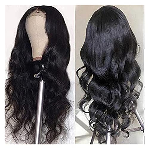 Perruque noire femme avec lace closure 18-32 pouces idéale pour le style quotidien