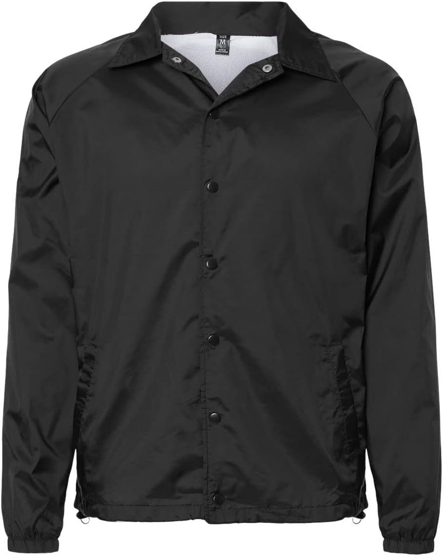Burnside Mens Mentor Coaches Jacket, L, Black