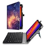 Fintie Keyboard Case for Asus ZenPad 3S 10 Z500M / ZenPad Z10 ZT500KL - Slim Fit Folio Stand Cover w/Detachable Wireless Bluetooth Keyboard for Verizon Asus ZenPad Z10 / 3S 10 9.7-Inch Tablet, Galaxy