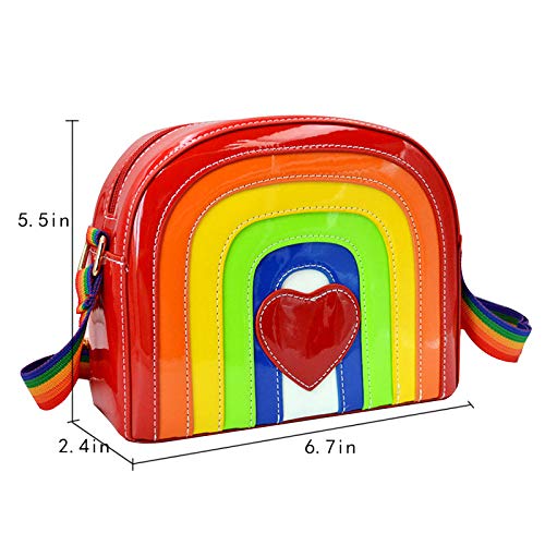Bolso Colorido para Niñas de Cuero Sintético PU miniatura 4