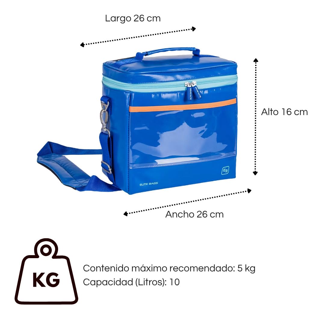 ELITE BAGS - Row XL Labortasche | blau | thermoisolierte Labortasche | für den Transport von Probenröhrchen